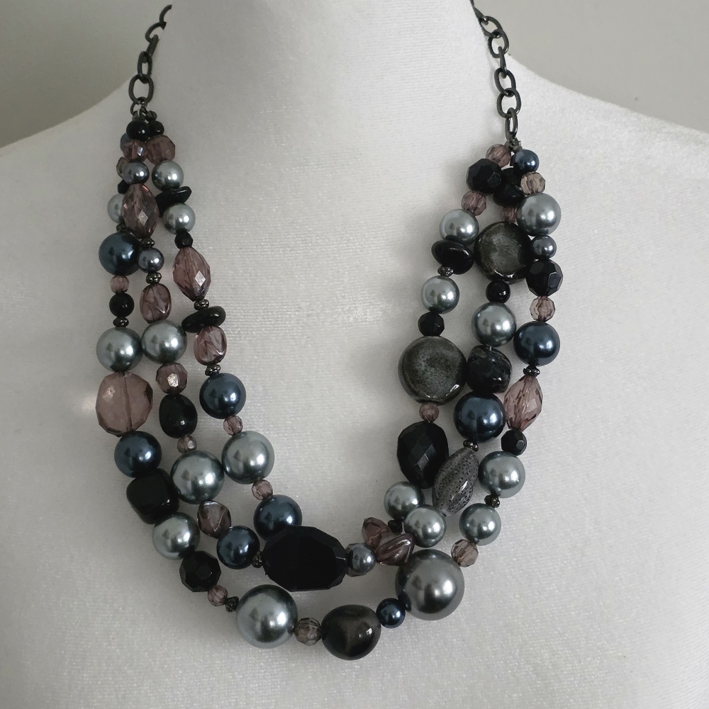 Elegant Multi-Strand Beaded Necklace